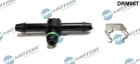 Штуцер пластиковий для паливних шлангів.. DR.MOTOR DRM06T