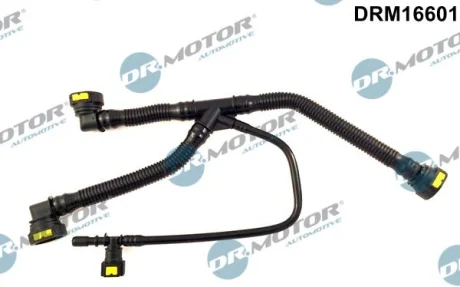 Шланг вентиляції пластиковий з фітингами. DR.MOTOR DRM16601