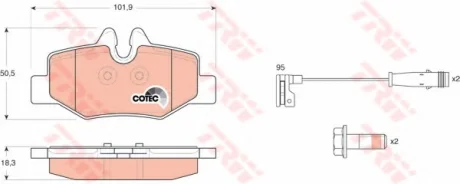 - Гальмівні колодки до дисків Drive+ DP1010.10.0898