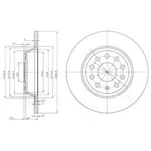 - Гальмівний диск (кратно 2) Drive+ DP1010.11.0252