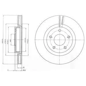 - Гальмівний диск (кратно 2) Drive+ DP1010.11.0571