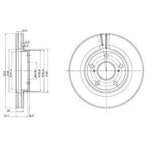 - Гальмівний диск (кратно 2) Drive+ DP1010.11.0661