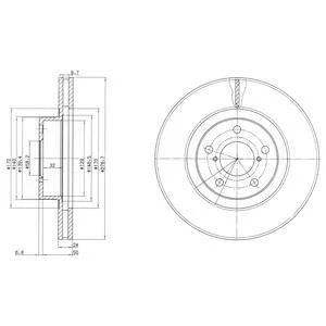 - Гальмівний диск (кратно 2) Drive+ DP1010.11.0668