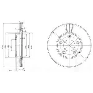 - Гальмівний диск (кратно 2) Drive+ DP1010.11.0823