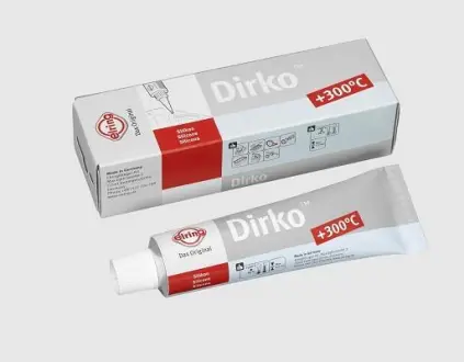Герметик силиконовый dirko +300 c серый, 70 мл ELRING 036163