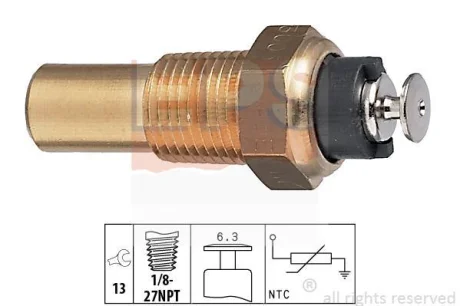 Датчик температури охолоджуючої рідини Opel Combo 1.2-1.4/1.7D 94-01 EPS 1.830.005