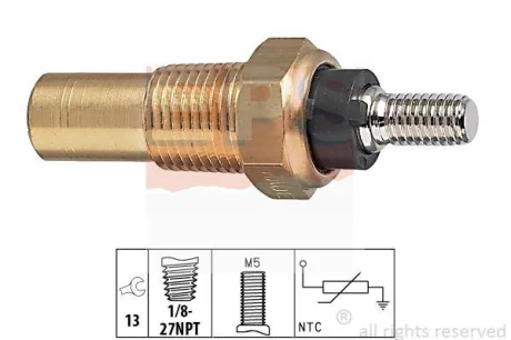 Датчик температури охолоджуючої рідини Ford Escort/Fiesta/Sierra 1.1-2.9 83-93 EPS 1.830.082