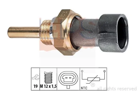 Датчик температури охолоджуючої рідини Daewoo Lanos/Chevrolet Aveo 97- EPS 1.830.098