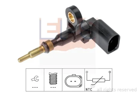 Датчик температури охолоджуючої рідини VW Caddy 2.0 TDi 15-/Golf VII/Passat B8 1.6/2.0 TDi 12- EPS 1.830.377