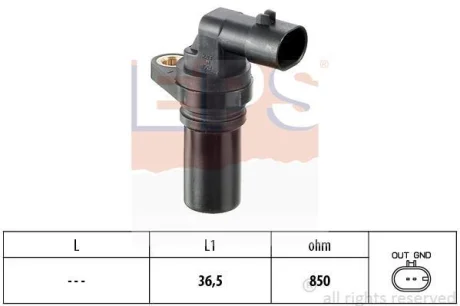 Датчик положення колінвалу Fiat Doblo 1.3D/JTD/Opel Combo 1.3 CDTI 04- EPS 1.953.407