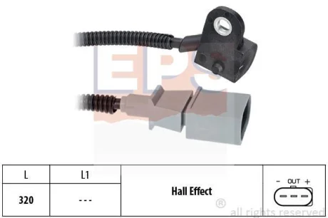 Датчик положення розподільного валу VW Caddy III/T5 1.9TDI /Crafter 2.5 TDI EPS 1.953.535