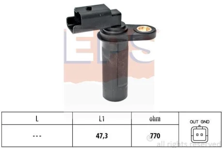 Датчик положення колінвалу Renault Kangoo 1.5dCi EPS 1.953.538