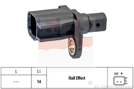 Датчик ABS (задній) Ford Transit Connect 1.8TDCi 02-/Galaxy/Mondeo 06- EPS 1.960.018