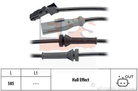 Датчик ABS (задній) Renault Kangoo 08- (L) EPS 1.960.144