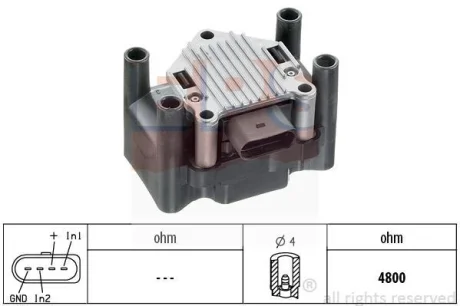 Котушка запалювання VW T5 2.0i/Caddy III 1.2TSI 03-15 EPS 1.990.420