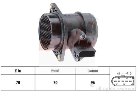 Витратомір повітря Ford Galaxy 1.9TDI 95-06 EPS 1.991.284