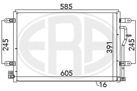 Радіатор кондиціонера ERA 667089