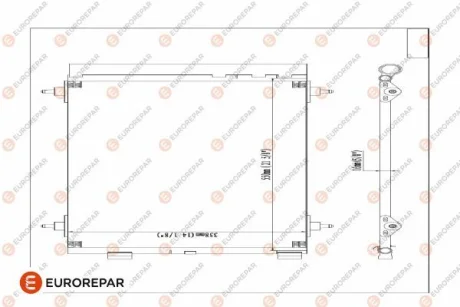 Радіатор кондиціонера Berlingo/307/Partner 1.6/2.0D 00- EUROREPAR E163364