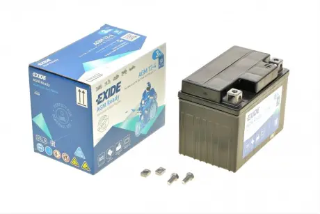 Акумулятор AGM [12B] 3 Ah| 85x70x113 (ДхШхВ) CCA 50 EXIDE AGM12-4