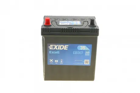 Акумуляторна батарея 35Ah/240A (187x127x220/+L/B00) Excell Азія EXIDE EB357