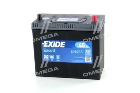 Акумулятор 45Ah-12v EXCELL(237х127х227),,R,EN330 Азія тонк.клеми EXIDE EB456