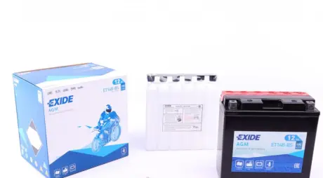 Акумулятор AGM [12B] 12 Ah| 150x70x145 (ДхШхВ) CCA 190 EXIDE ET14B-BS