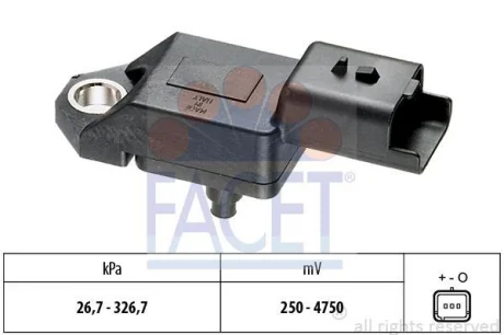 Датчик тиску наддуву (3 конт.) C5 06-/Mondeo 08-15/407 06/4007 07- 2.2D (10.3136) FACET 103136