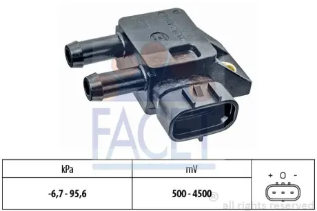 Датчик давления выхлопных газов Toyota AURIS II 1.4 D-4D (NDE180_) (12-18) (10.3308) Facet FACET 103308