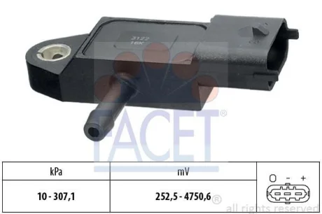 Датчик тиску повітря Transit 2.4 TDCi (06-14) (10.3348) Facet FACET 103348