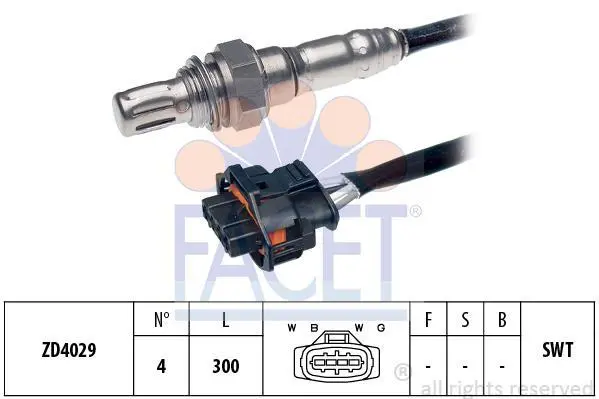 Датчик кислорода (лямбда-зонд) Opel Astra H (04-), Vectra B, C (96-) 1.8i (10.71 FACET 107136 (фото 1)