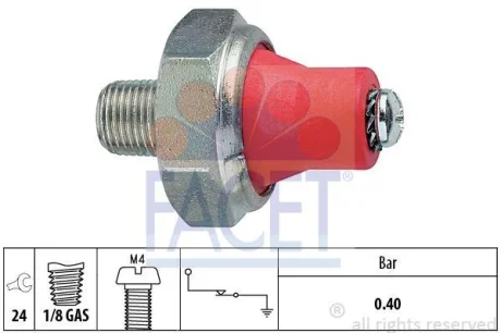 Датчик тиску олії Subaru Forester, Impreza, Outback (08-) 2.0i, 2.5i (7.0014) FACET 70014