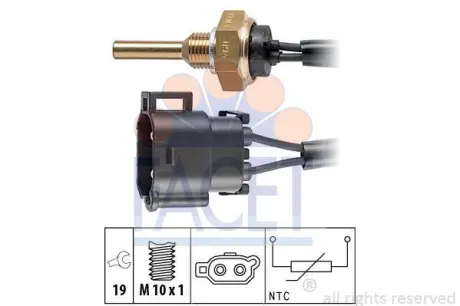 Датчик температури Renault Laguna I / Volvo 850/960/C70 1.6-3.0 90-04 (7.3110) FACET 73110