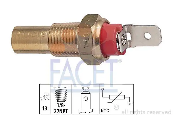 Датчик температуры охлаждающей жидкости Ford Ranger (99-) (7.3115) Facet FACET 73115 (фото 1)