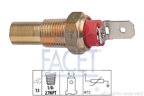 Датчик температуры охлаждающей жидкости Ford Ranger (99-) (7.3115) Facet FACET 73115