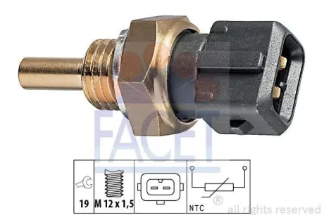 Датчик температури охолоджуючої рідини FACET 73157