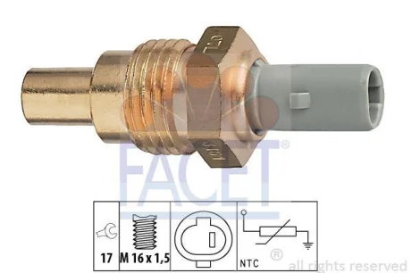Датчик температуры охлаждающей жидкости Toyota HiLux (96-) (7.3161) Facet FACET 73161