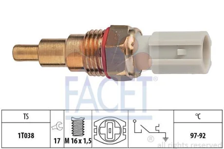 Датчик вмикання вентилятора MAZDA 323/626 1.3-2.2i 87- FACET 7.5189