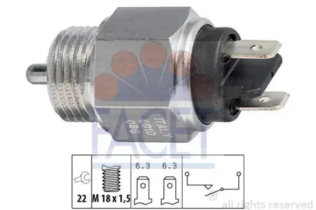 Датчик заднього ходу Audi 100/200/80/90/ VW Golf/Passat/Polo 1.0-3.6 74-94 (7.6010) FACET 76010