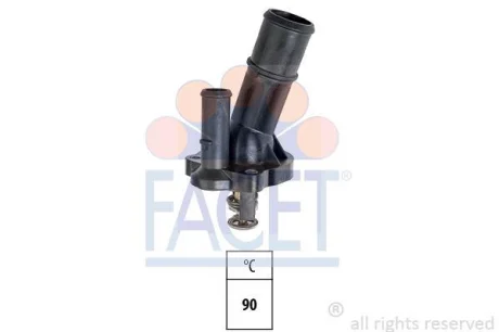 Термостат Ford Focus/Mazda 3/5/MX5 1.8-2.0i 03- (88C) з корпусом (7.8751) FACET 78751