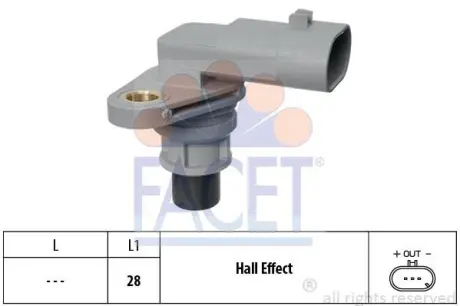 Датчик обертів коленвала Fiat Doblo/Ducato / Opel Combo 1.6-2.0 D/CDTI (10-) (9.0626) FACET 90626
