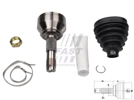 Акция ШРКШ зовнішній комплект FIAT Ducato 06-14; PEUGEOT Boxer 06-14; CITROEN Jumper 06-14 FAST FT25079K