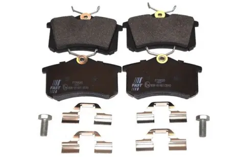Колодки гальмівні дискові задні VW Golf VI 09-14; AUDI A4 04-08; SKODA Octavia A7 13-19; RENAULT Megane III 09-16; FORD Galaxy 94-06; SEAT Leon 05-12; PEUGEOT Partner 08-; CITROEN Berlingo 96-08; DS DS4 15-18 FAST FT29520