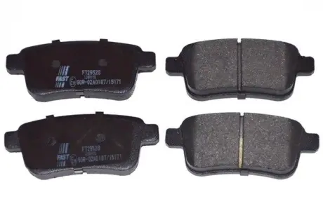 Колодки гальмівні дискові задні RENAULT Kangoo 08-17, Kangoo 09-17, Kangoo 97-07; MERCEDES-BENZ Citan 12-21 FAST FT29528
