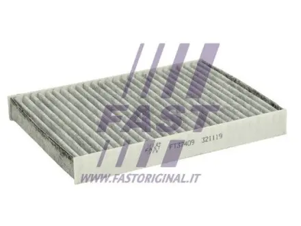Фільтр салону вугільний прямий FIAT Doblo 00-13, Punto 03-10, Idea 03-12, Palio 96-20; LANCIA Musa 04-12 FAST FT37409