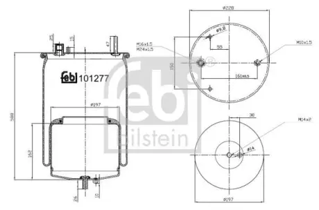 Сильфон пневматичної підвіски FE101277 FEBI BILSTEIN 101277