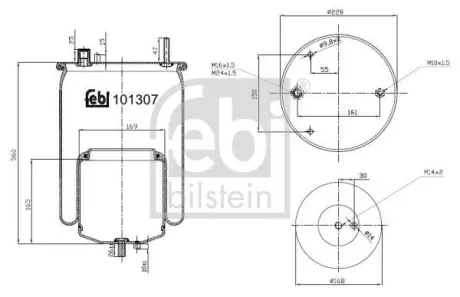 Сильфон пневматичної підвіски FE101307 FEBI BILSTEIN 101307