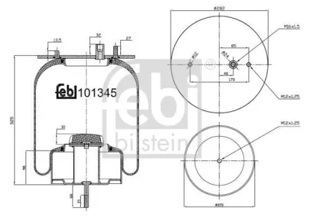 Сильфон пневматичної підвіски FE101345 FEBI BILSTEIN 101345