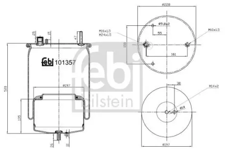 Сильфон пневматичної підвіски FE101357 FEBI BILSTEIN 101357