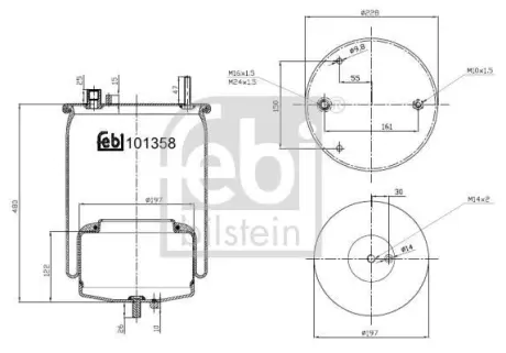 Сильфон пневматичної підвіски FE101358 FEBI BILSTEIN 101358