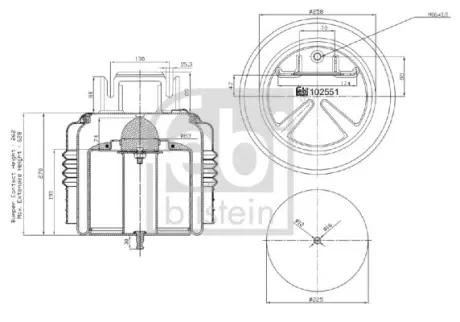 Сильфон пневматичної підвіски FE102551 FEBI BILSTEIN 102551